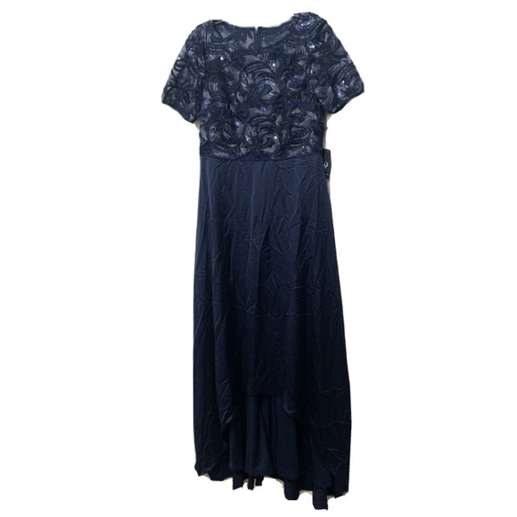 Adrianna Papell High-Low Beaded Soutache Maxi - Picture 6 of 12